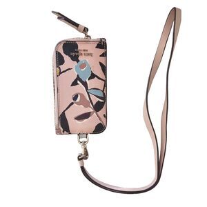 Kate Spade Cameron Paper Rose Medium L-Zip Card Holder Wristlet